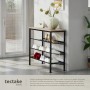 Tectake Schuhregal Wolverhampton Industrial Style Holz und Stahl  75 50 x 30 50 x 69 50 cm Industrial Holz Hell  Eiche Sonoma_4