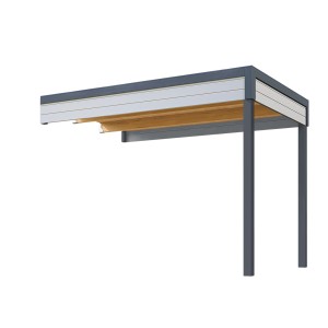 Weka Anbau 2 für Batu Gartenhaus, hellgrau, 300x200 cm. Gartenhaus-Zubehör.