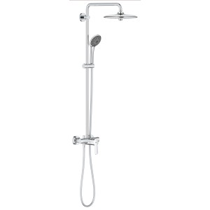 Grohe QuickFix Duschsystem Vitalio Joy 260 Chrom mit Kopf- und Handbrause.