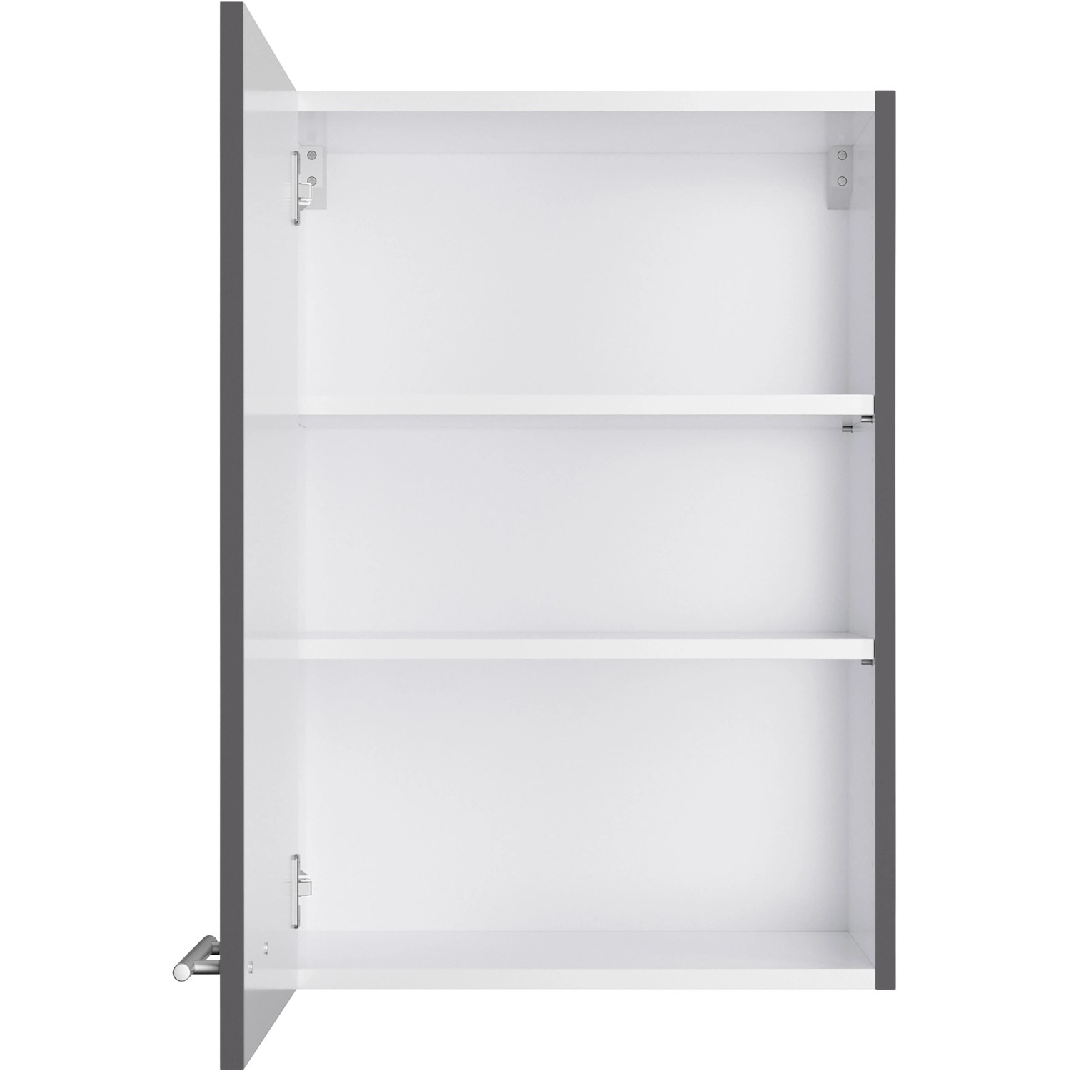 Optifit Ingvar420 Küchen-Hängeschrank, 50cm, anthrazit matt, mit 2 Einlegeböden.