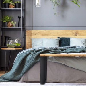 Relaxdays 2er Set Tischkufen Stahl Schwarz Antirutsch 64 x 40 cm