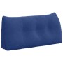 vidaXL Rückenkissen aus polizeiblauem Samt, 100 cm, mit Knopfheftung. Ideal als Rückenstütze für Sofa oder Bett.