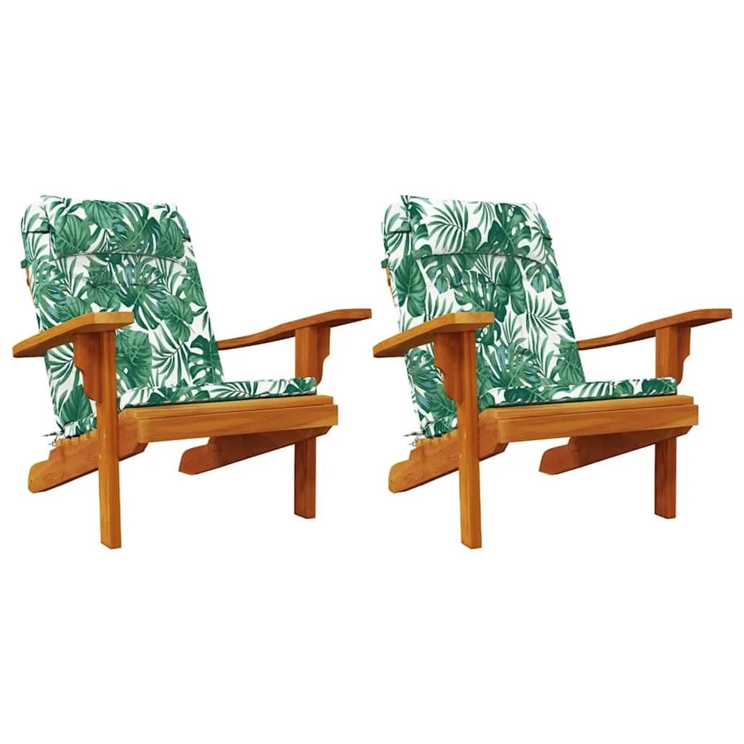 vidaXL Stuhlkissen 2 Stk Blattmuster 58 x 77 x 4,5 cm Oxford-Stoff 361842 günstig online kaufen