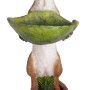 Deko-Erdmännchen mit Vogeltränke, 33 cm, für die Gartendekoration.