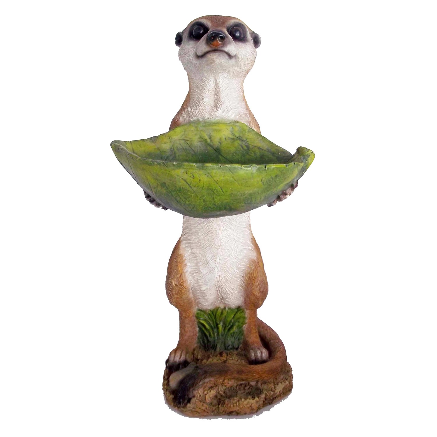 Deko-Figur Erdmännchen mit Vogeltränke 33 cm günstig online kaufen