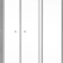 Schulte ExpressPlus Duschtür mit Seitenwand, Alu-Natur, 200x80 cm. Pendeltür für barrierefreies Bad.