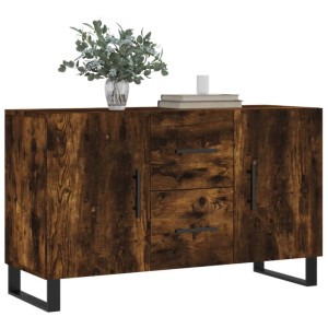 vidaXL Sideboard in Räuchereiche, 100 cm breit, mit Schubladen und Türen.
