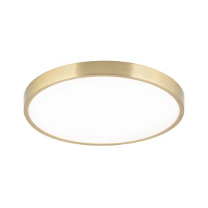 Flache LED Deckenleuchte in Antik-Optik, Ø 28cm, warmweißes Licht für Wohnräume.