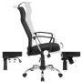 Ergonomischer, schwarzer Songmics Bürostuhl mit verstellbarer Höhe und Neigung.