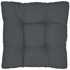 Beautissu XLuna Loungekissen, 60x60, graphitgrau, für Gartenmöbel & Rattanmöbel.