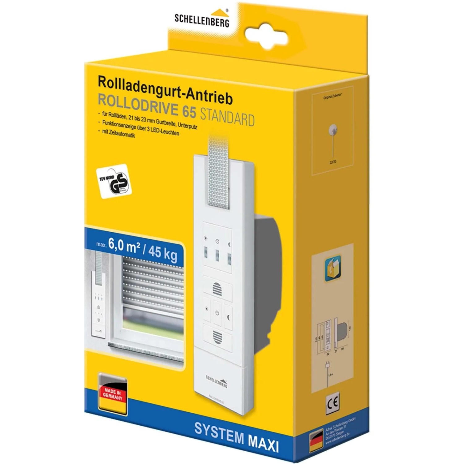 schellenberg rollodrive 65 standard bedienungsanleitung