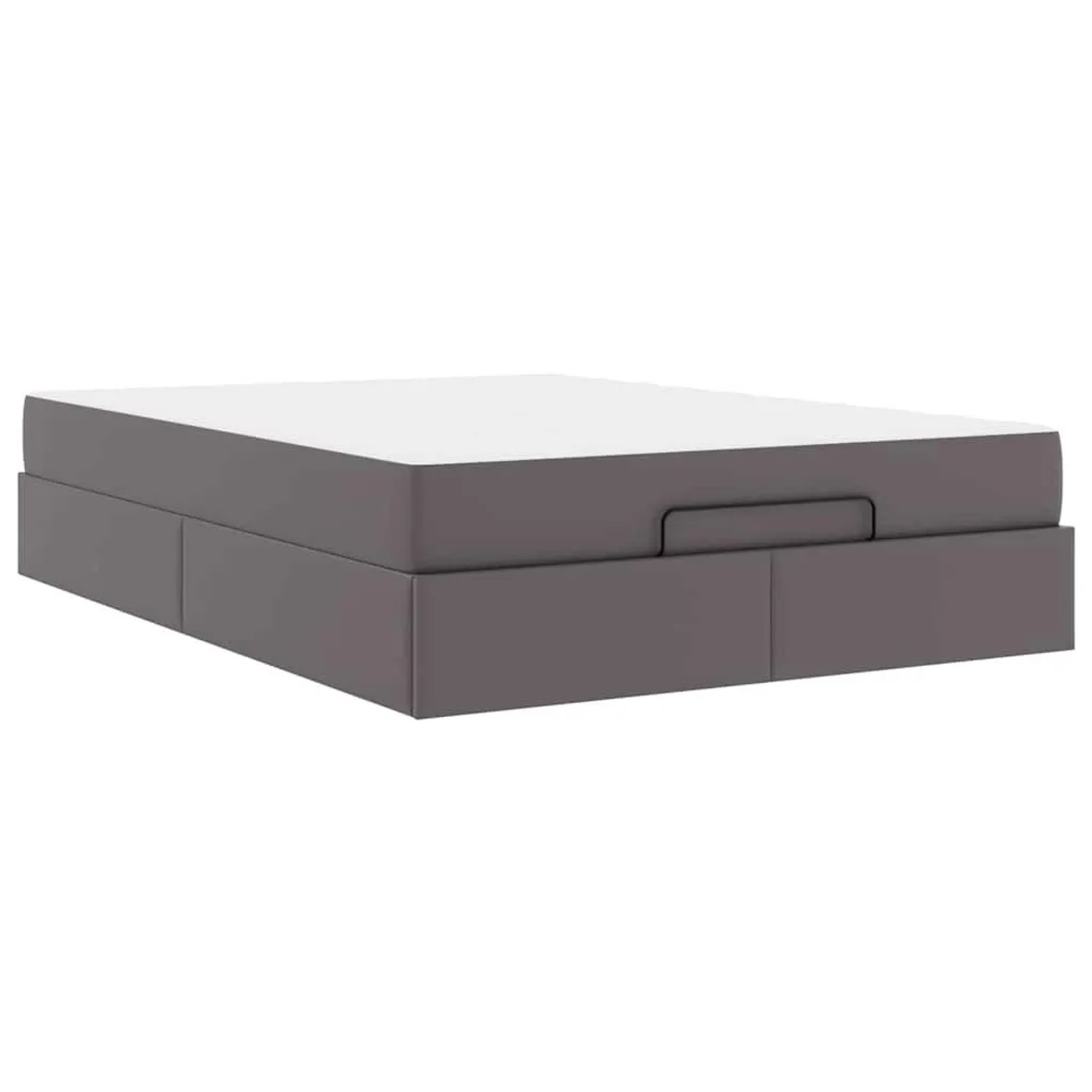 vidaXL Bettgestell mit Matratze Grau 160 x 200 cm Kunstleder 3399435 günstig online kaufen