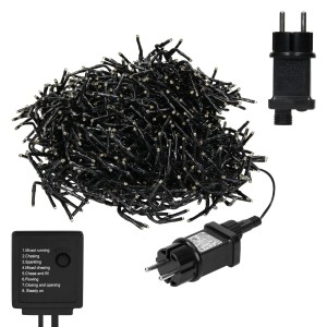 LED Lichterkette Lichtervorhang mit 480 warmweißen LEDs und 8 Modi für Weihnachtsbeleuchtung.