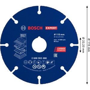 Bosch Expert Trennscheibe Carbide Multi Wheel 115 mm