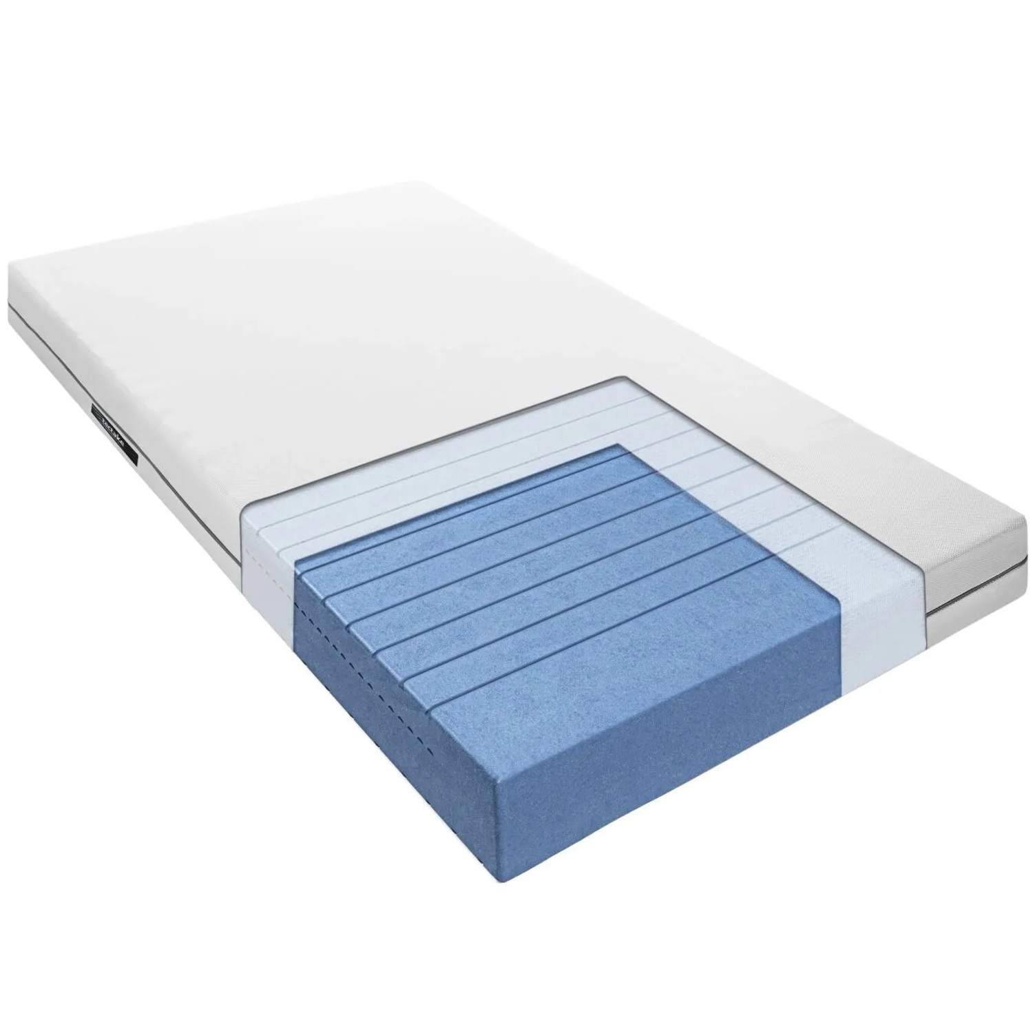 Tectake Matratze Sky Verschiedene Größen Komfortschaum Mit 2 Härtegraden  H2   H3   200 x 100 x 18 cm Weiß