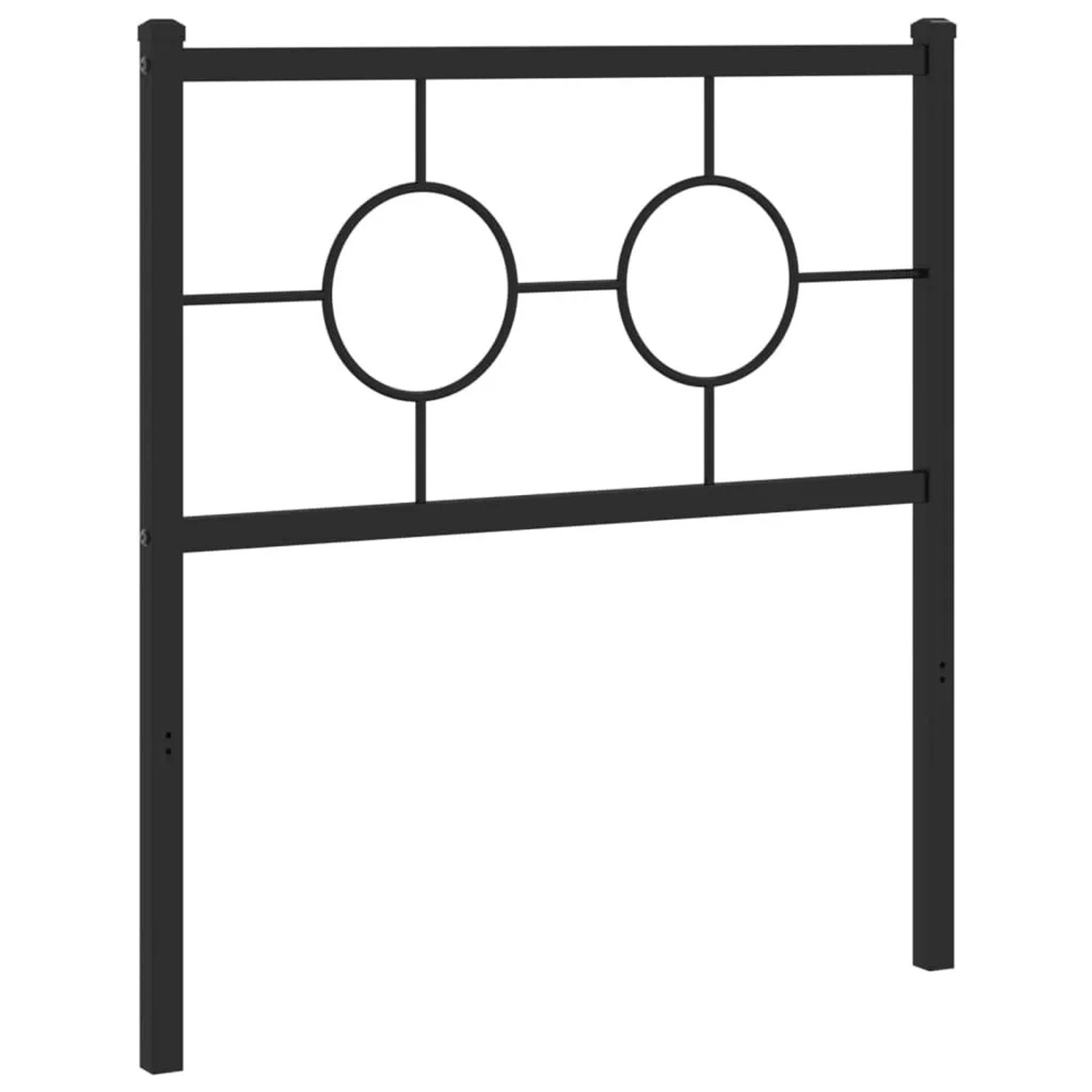 vidaXL Ersatz-Kopfteil Metall Schwarz 80 cm 376253