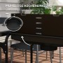 Detailaufnahme des Outsunny Holzkohlegrills: Aschebehälter für einfache Reinigung des Grills.