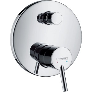Hansgrohe Talis S Unterputz Wannenarmatur in Chrom mit Hebel und Drehknopf.