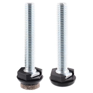 Wagner Verstellfüße Justus Slim QuickClick, 4er Set Möbelbeine mit Gleiteinsätzen, 5,7 cm hoch.