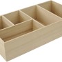 Fackelmann Schubladenbox aus Buche mit 5 Fächern für Badmöbel-Zubehör.