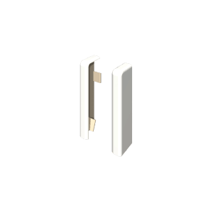 Egger Endstück, 6 cm, Universal Weiß, 2 Stück für Sockelleisten-Abschluss.