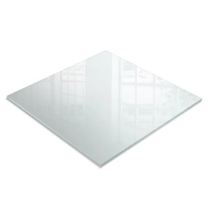 Quadratische, satinierte Glastischplatte, 50x50 cm, für Tische. Milchglas-Optik.