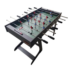 Relaxdays Kickertisch MDF Kunststoff Eisen Dunkelbraun Grün Klappbar Rutschfest 78 cm x 122 cm x 61 cm 13,2 kg
