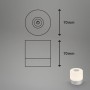 Brilo Akku-Tischleuchte Smal, Chrom-Matt, 2W. Kompakte LED-Dekoleuchte mit Akku und Touchdimmer.