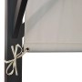 Detailaufnahme der MCW Pergola Beja 4x4m Terrassenüberdachung mit Schiebedach und Stahlgestell.