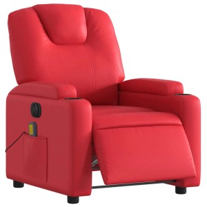 vidaXL Massagesessel Elektrisch Rot Kunstleder 3204428