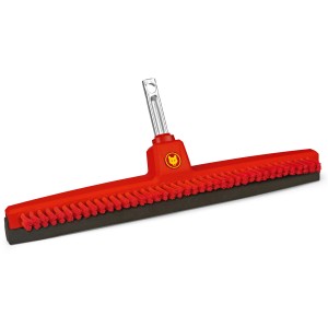 Wolf-Garten Wasserschieber 2 in 1 multi-star für Kombisysteme, rot mit Abzieher und Schrubberleiste.