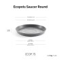 Ecopots Untersetzer Grau, Ø 21cm, für Innen- und Außenbereich. Schützt Oberflächen vor Wasser.