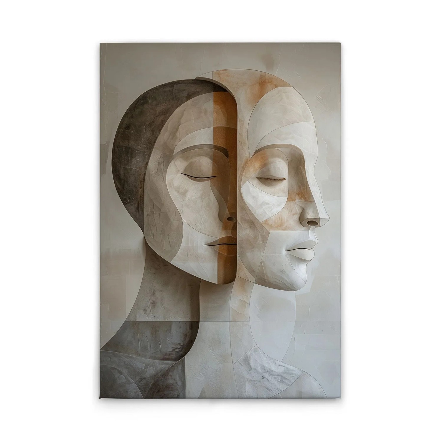 Tadessi Leinwandbild - M1-No.52038 - Gesichter Formen Modern - 80 x 120 cm - Querformat