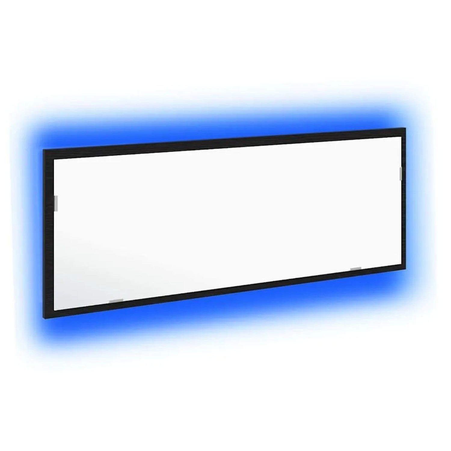 vidaXL LED-Badezimmerspiegel Schwarz Eichen-Optik 100 x 8,5 x 37 cm 862548