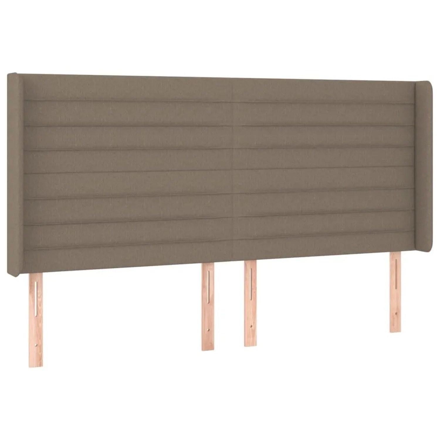 vidaXL Kopfteil mit Ohren Taupe 163x16x118/128 cm Stoff 3119730