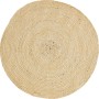 Runder, creme-farbener Luxor Living Teppich Ivo, Ø 60 cm, aus Jute und Baumwolle.