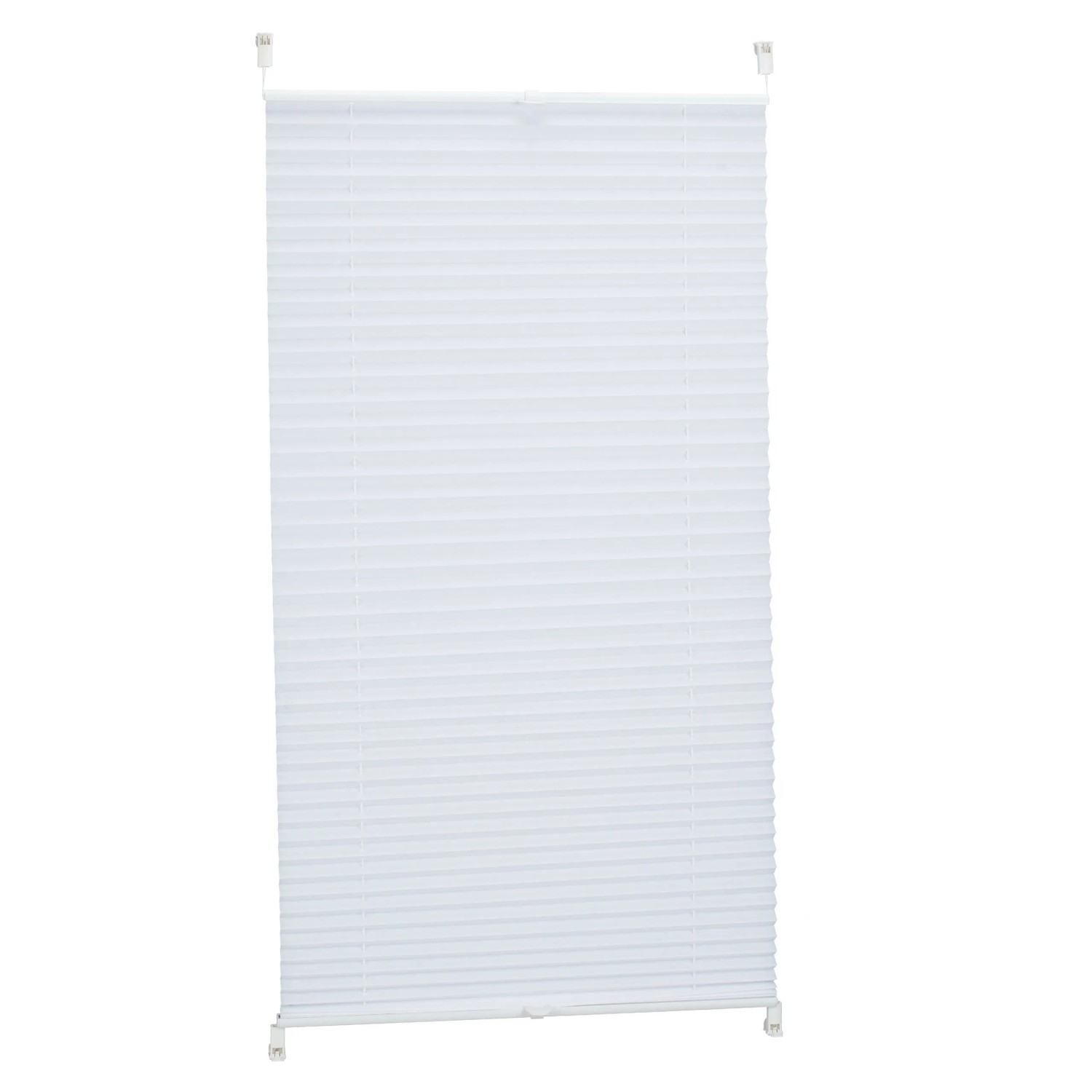 Relaxdays Plissee Rollo Polyester Weiß Halbtransparent Ohne Bohren 60 cm x 130 cm