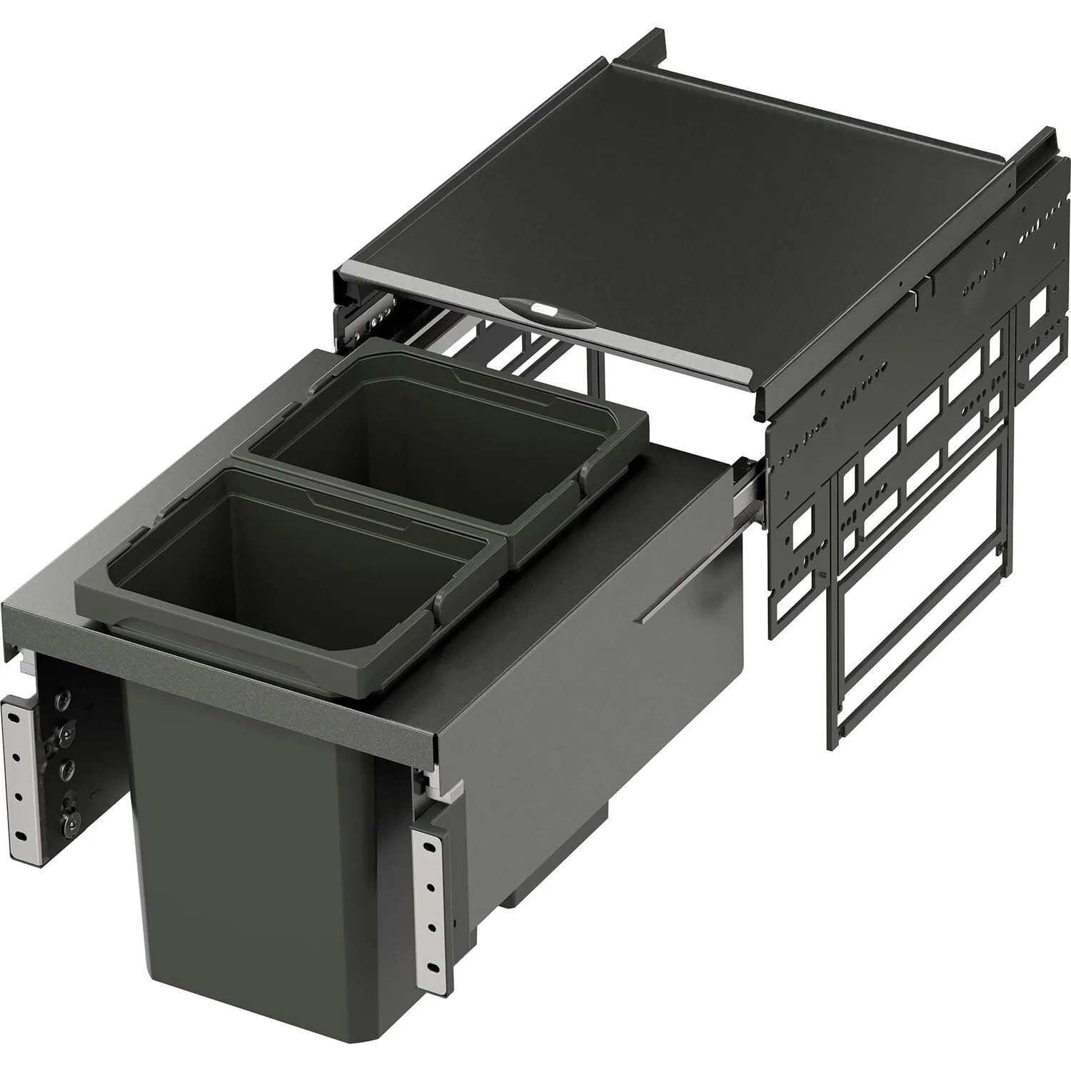 Vauth-Sagel Abfalltrennsystem Envi Space Korpusbreite 400 mm 2x10, Lava