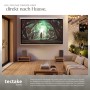 Tectake Beamer Leinwand Cinema Für 4K Hd Ultra Hd und Full Hd Gain Faktor 1 0 Wand Oder Deckenmontage 186 x 105 cm Weiß_4