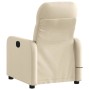 Rückansicht des creme-farbenen vidaXL Massagesessels mit elektrischer Funktion und Stoffbezug.