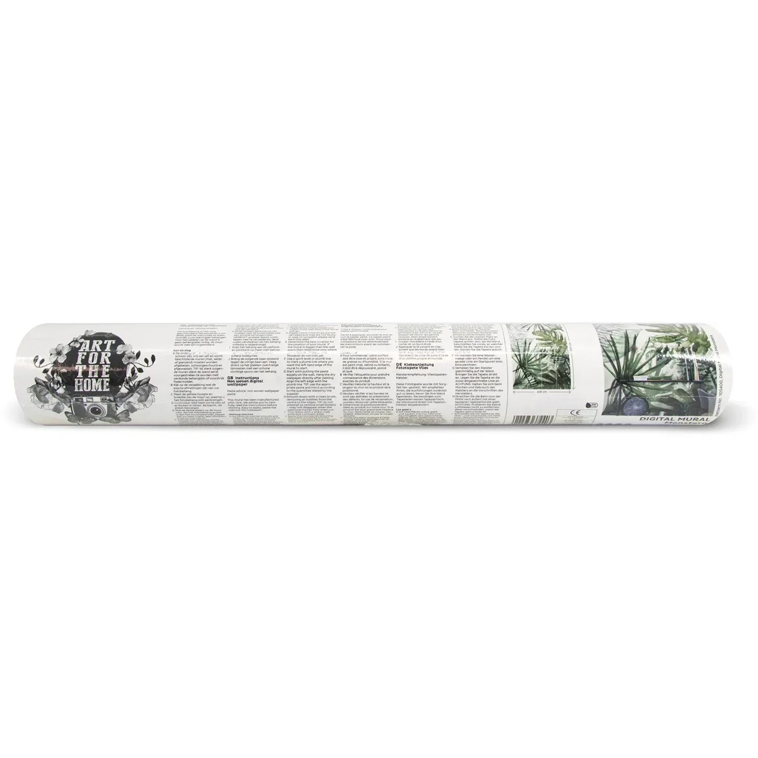 Art for the Home Fototapete Pure nature Monstera, gerollt und verpackt.
