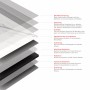 Schichtaufbau der Schulte Duschrückwand DecoDesign Marmor-Bianco, Details zu Material und Verarbeitung.