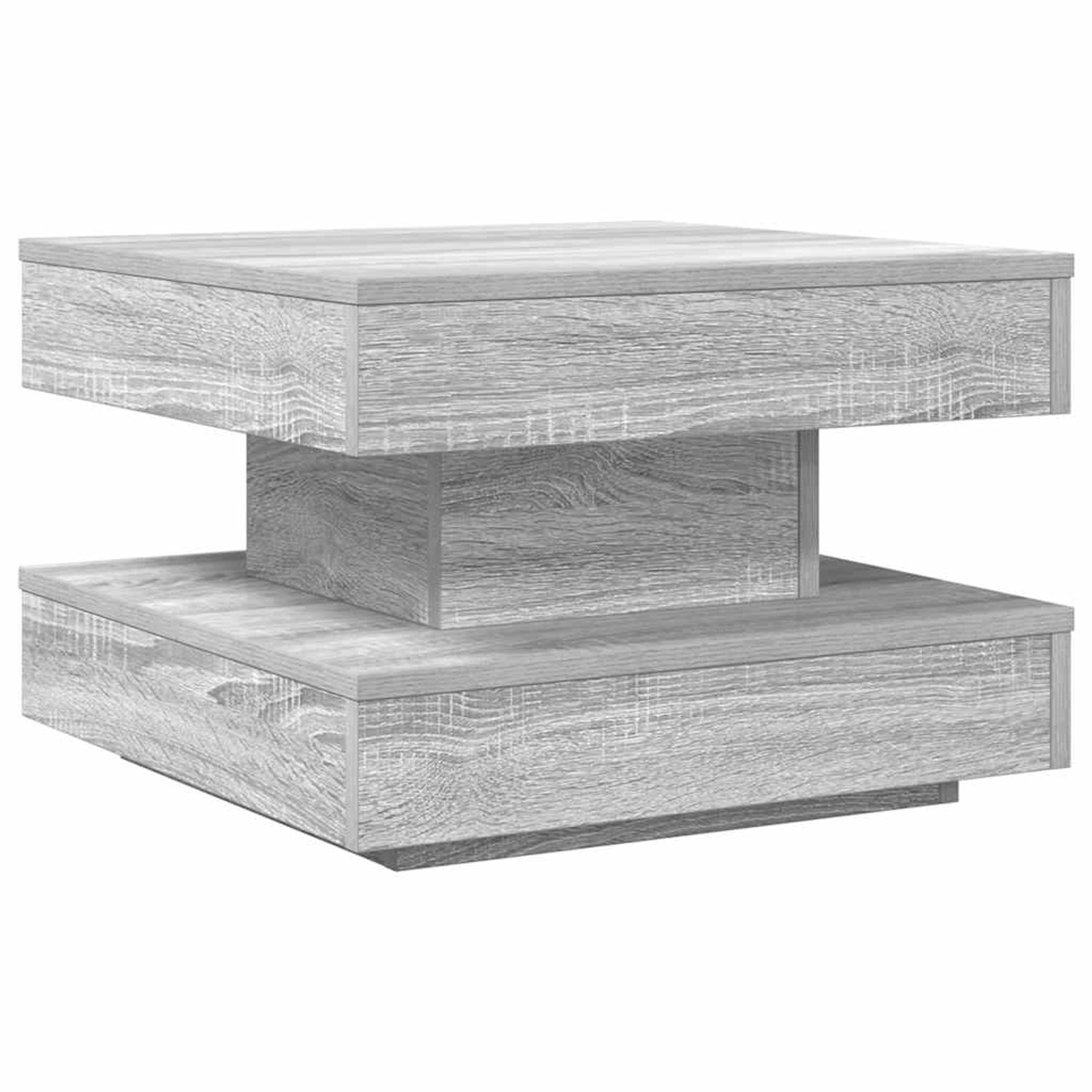 vidaXL Couchtisch 360-Grad Drehbar Grau Sonoma 50x50x34,5 cm 858475 günstig online kaufen
