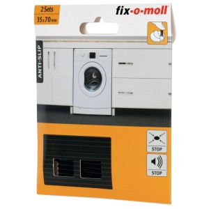 Fix-o-moll Vibrationsdämpfer Pads, selbstklebend, 70x35mm, schwarz, 4 Stück