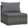 Graues vidaXL Gartenmöbel Lounge-Set Element aus Polyrattan mit Kissen.