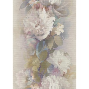 Erismann Vliestapete Aurora Lucent Bloom lila mit Blütenmuster.