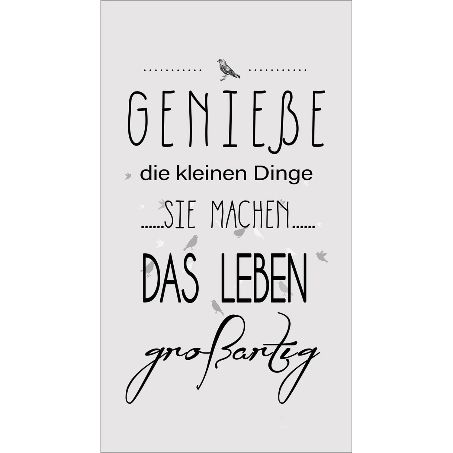 Dekopanel Genieße Das Leben 15 cm x 27 cm