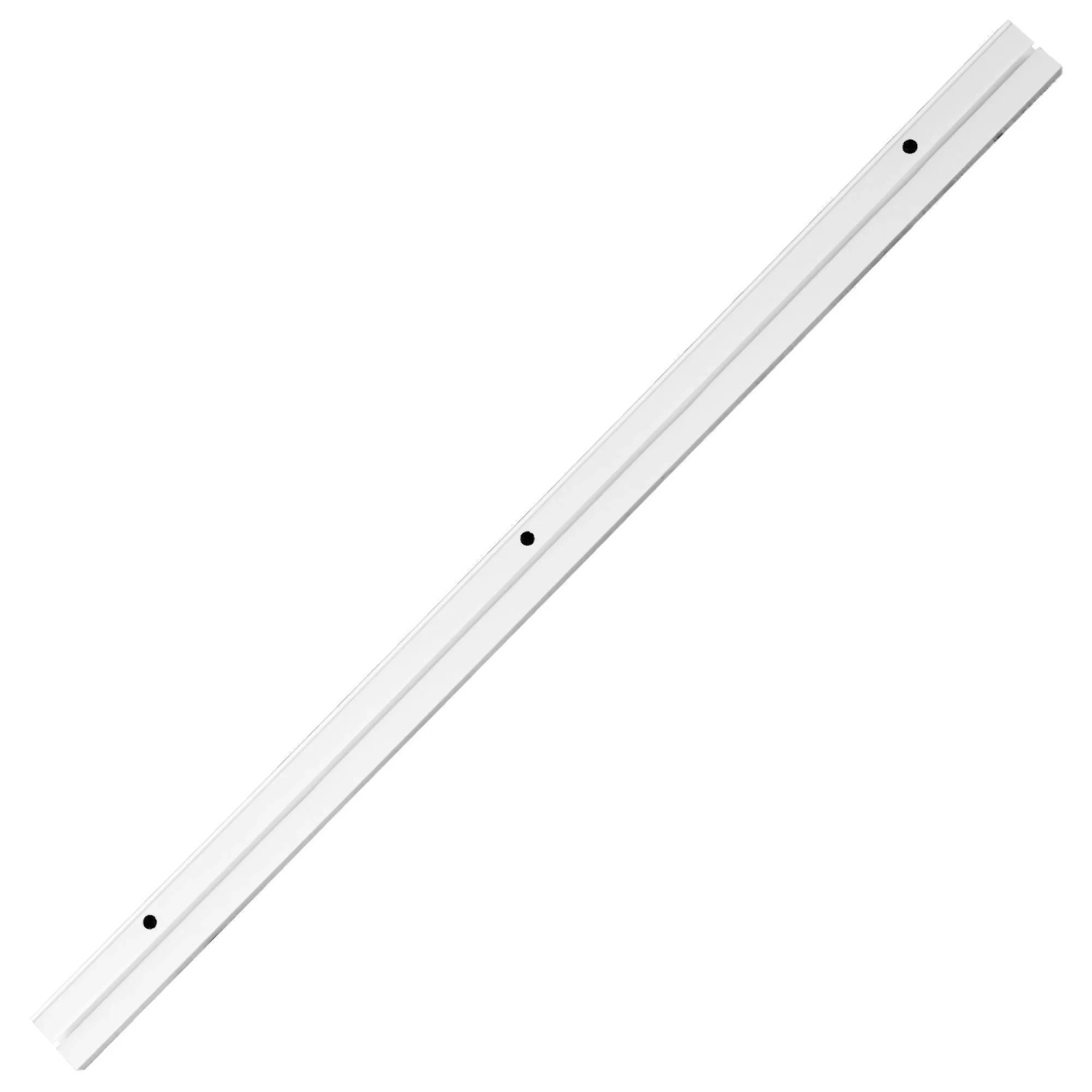 Bestlivings 2-loops gordijnrail met binnenloop, van kunststof, 390 cm (3 x 90 cm, 1 x 120 cm), witte kunststof afdeklijst Bestlivings 2-loops gordijnrail met binnenloop, van kunststof, 390 cm (3 x 90 cm, 1 x 120 cm), witte kunststof afdeklijst