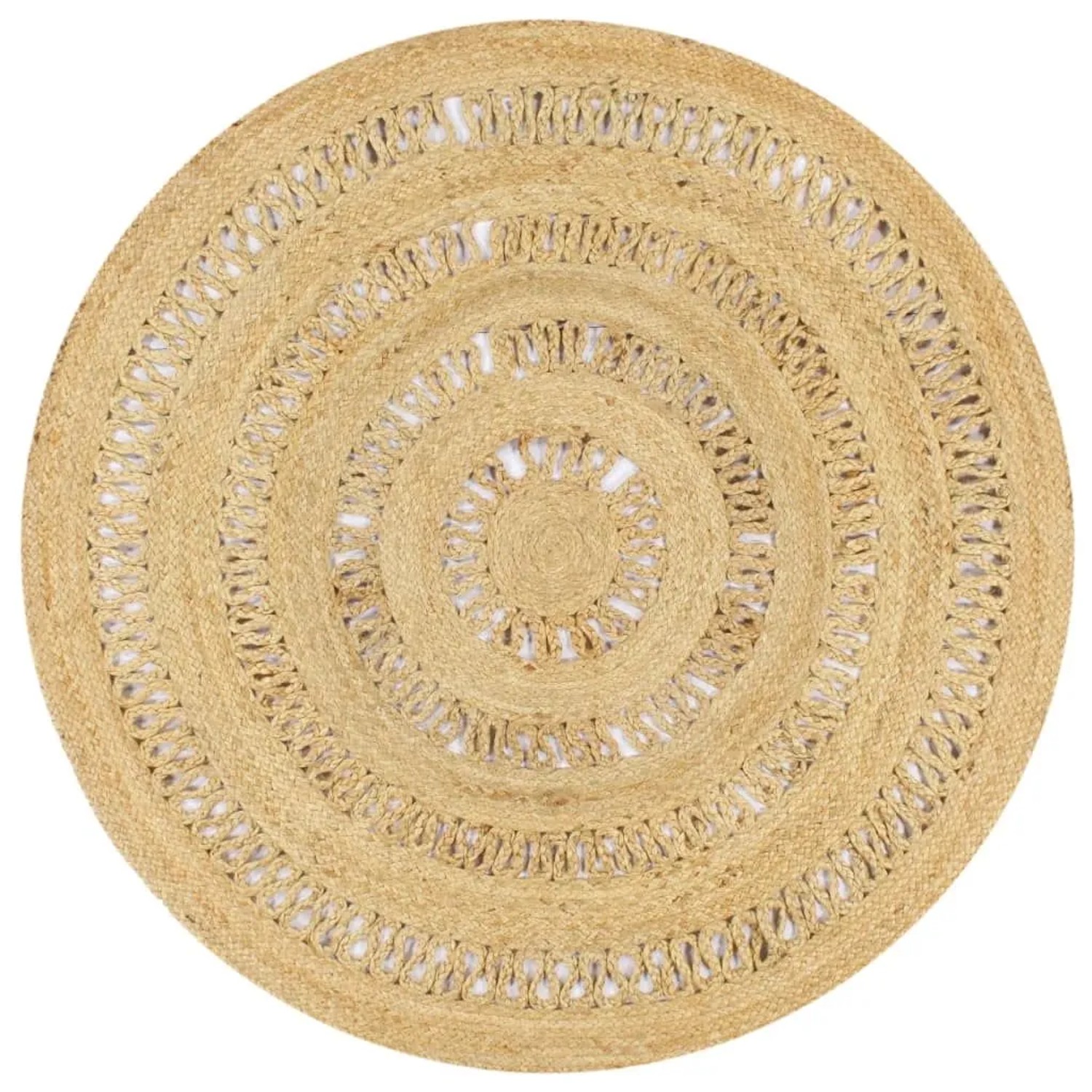 vidaXL Teppich Handgefertigt Jute Geflochten 120 cm 133708