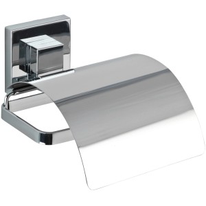 Wenko Toilettenpapierhalter Cover Quadro aus Edelstahl, glänzend und modern.